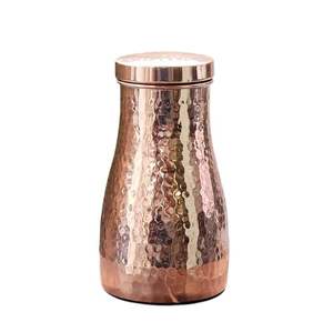 Bouteille d'eau en cuivre artisanale avec finition en émail Nouveau design pour la routine d'hydratation pour l'eau bouillante - Product Image 3