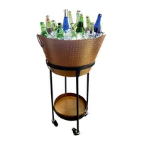 Refroidisseur de vin marbré de haute qualité avec support, grand refroidisseur de Champagne, seau à glace pour bière et cuves à vin pour Bar et boîtes de nuit