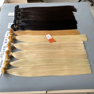 Extensions de cheveux en kératine italienne en gros, prix d'usine, cheveux vierges Remy, cuticules alignées, extensions à pointe plate - Product Image 6