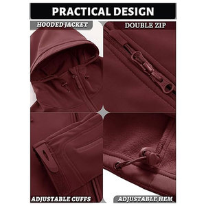 Chaqueta Softshell personalizada para hombre, chaqueta cortavientos, chaqueta Softshell impermeable para hombre - Product Image 5