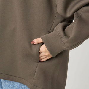 Sweat-shirts pour femmes tendance 2026, 100% coton, polaire épais, fermeture éclair, haute qualité, nouvelle collection, grande taille, logo personnalisé - Product Image 3