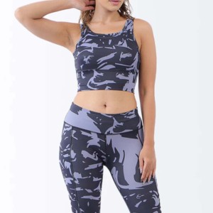 Meilleures ventes 2026 Legging-soutien-gorge une pièce pour femme, confortable, sans couture, en Spandex/Nylon, pour le yoga, la gym et le fitness, avec armatures frontales - Product Image 1