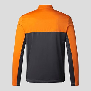 Veste polaire pour homme en gros personnalisée, chaude, douce, décontractée, avec fermeture éclair, col montant, écologique, coupe-vent, PU sur le devant, fabrication en usine - Product Image 3