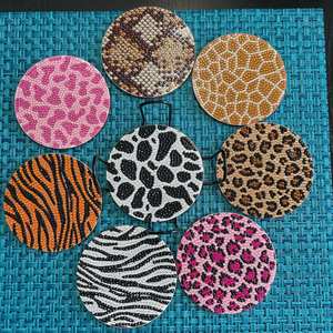 Handmade Beaded <b>Coasters</b> - Boho <b>Drink</b> <b>Coasters</b> with Polyester Backing (4x4 Inch) - Product Image 6
