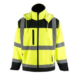 Vêtements de sécurité réfléchissants haute visibilité garde de sécurité veste d'hiver sweat à capuche haute visibilité pour hommes sweat à capuche de sécurité travail Construction - Product Image 2