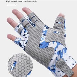 Bespoke Your Own Design <b>Fishing</b> <b>Gloves</b> Custom Logo <b>Fishing</b> <b>Gloves</b> Custom Half Finger Sublimated <b>Fishing</b> <b>Gloves</b> - Product Image 4