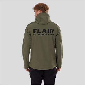 Veste Softshell d'hiver pour hommes, coupe-vent, imperméable, respirante, style streetwear, broderie technique personnalisée sur le devant - Product Image 2