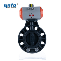 Válvula de Mariposa Eléctrica Industrial de UPVC de 6 Pulgadas para Alta Temperatura, Agua de Mar, Desalinización, Tratamiento de Aguas Residuales, Certificación ISO YNTO