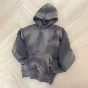 Haute Qualité Vintage Hommes Soleil Faded Hoodies Personnalisé Imprimé Coton Blancs Respirant Plus La Taille Acide Lavage À Capuche En Gros - Product Image 3