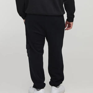 Pantalones de hombre de algodón 100% de alta calidad, pantalones de chándal de gran tamaño de color sólido para hombre, forro polar de algodón pesado 500GSM, Jogger para hombre lavado personalizado - Product Image 2