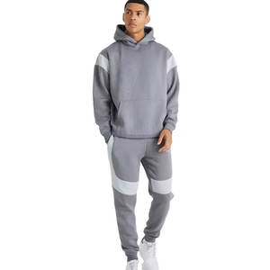 Survêtement surdimensionné à capuche en coton imprimé bouffante survêtement sweatshirts en polaire deux pièces pour hommes ensembles d'hiver - Product Image 1