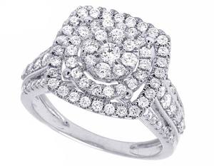 Lujo de alta calidad de compromiso S925 plata esterlina con moissanita redonda anillo de diamante completamente helado para mujer - Product Image 3