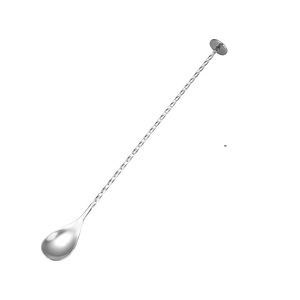 Exclusivo Bar cuchara giro antiguo oro Acero inoxidable mango largo gota de agua mezcla bar cuchara cóctel para el hogar bar restaurante - Product Image 3