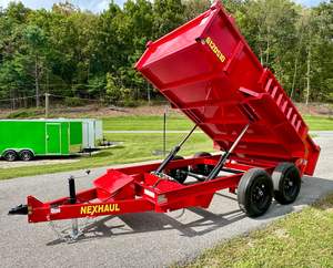 Remorque de transport hydraulique basculante d'occasion pour tracteur, freinage sur les deux essieux, capacité de charge 25001-30000 kg, moteur TH High, garantie 4 ans - Product Image 6