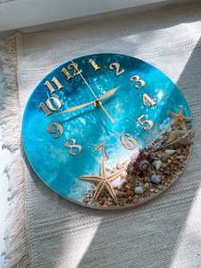 LIVING Epoxy Resin Wall <b>Clock</b> Epoxy Resin Living Room best qulatiye Furniture Home Decor Wall <b>Clock</b> Customized best - Product Image 5