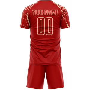 Conjuntos de Camisetas y Pantalones Cortos de Fútbol Sublimados Personalizados al por Mayor para Adultos - 100% Poliéster Elástico de Secado Rápido Antibacteriano - Product Image 6