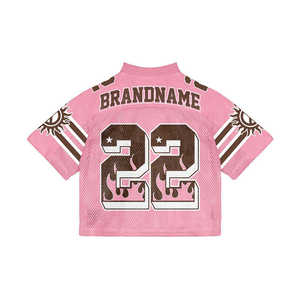 Maillot de football américain à coupe ample et courte, personnalisable, en maille sportive, qualité supérieure, streetwear, maillot rétro en maille - Product Image 4