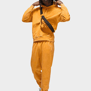 Sweats à capuche en flanelle délavée pour hommes en gros, haute qualité, 100% coton, coupe ample, grande taille, impression numérique OEM pour l'hiver - Product Image 5