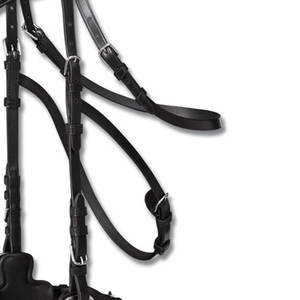 Bridon de cheval en cuir réglable, vente en gros de bridons de cheval en cuir véritable / Bridon de cheval fabriqué en usine - Product Image 4