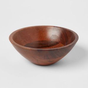 Tazones de madera de moda de gran capacidad para servir ensaladas, aperitivos y más en cenas a la venta - Product Image 3