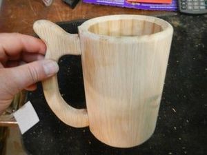 STYLE <b>BAMBOO</b> WOODEN BEER <b>MUG</b> WITH SOLID Handle Ceramic Modern Coffee <b>Mug</b> Custom Size - Product Image 6