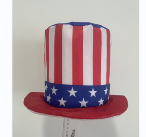 Süblimasyon baskı örgü naylon kap 4 temmuz bağımsızlık günü amca Sam şapka amerikan bayrağı vatansever parti şapka yaz promosyon için - Product Image 1