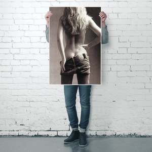 Modern Style Girl Jeans <b>Poster</b> Made of Paper for Wall Decor - Product Image 4