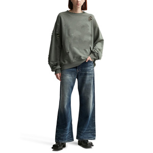 Sweat-shirt d'hiver personnalisé de haute qualité pour femmes, col rond à manches longues, insigne surdimensionné imprimé de logo personnalisé - Product Image 4