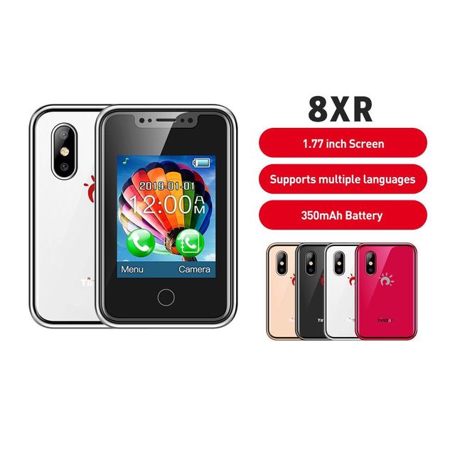 2G Unlocking GSM Mini Touch Phone 8XR Pocket Small Cellphone