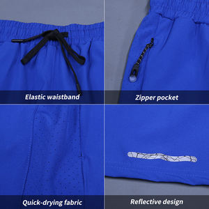 Shorts de compression pour hommes Short de sport à séchage rapide pour entraînement de course avec logo personnalisé Short de jogging pour hommes - Product Image 6