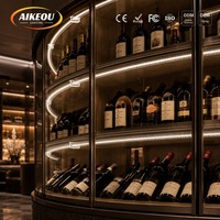 Profilé LED flexible en aluminium avec diffuseur en silicone pour colonne circulaire et armoire en arc, canal sans points en alliage 6063-T5