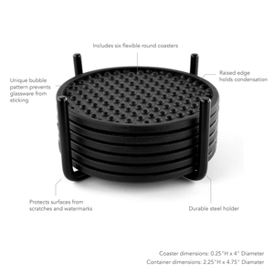 Posavasos Absorbentes de Nuevo Diseño para Bebidas, Acero Inoxidable, Juego de Posavasos 100% Naturales Estilo Rústico para el Hogar y la Cocina - Product Image 4