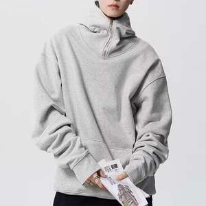 Custom Fleece Half <b>Zip</b> Cropped Sweatshirt <b>Men</b> <b>Jumper</b> High Quality Oversized <b>Quarter</b> <b>Zip</b> up Hoodies <b>Men</b> Streetwear - Product Image 1