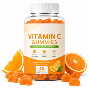 Gummies en vrac à base de baies d'églantier, de zinc, de vitamine C et de vitamine D3 (250 mg) pour la défense immunitaire quotidienne, à base de pectine, supplément végétalien - Product Image 1