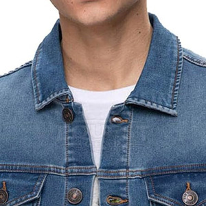 Chaqueta de Mezclilla para Hombre, Corte Ajustado, Fabricación Profesional, Ropa Casual para Invierno, Uso en Exteriores, Chaqueta de Mezclilla para Hombre con Personalización - Product Image 5