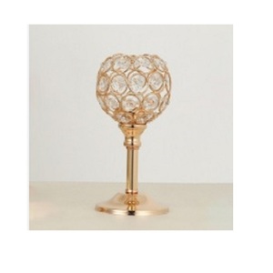 Bougeoir votif en cristal élégant fait à la main Boîte de papier en métal gaufré Centre de table de mariage décoratif pour Pâques Autre - Product Image 2