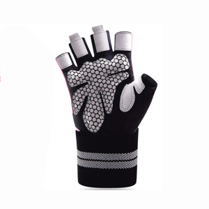New Arrival Latest Design Customized Weightlifting Gloves / Hand Protective Wrist Support Finger Less Gym Gloves - Product Image 6