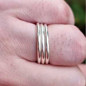925 Sterling Silver Elegant Unique 2.0 mm <b>Dainty</b> Plain Minimalist Handmade <b>Ring</b> Band Stackable Jewelry with Rhodium Plating - Product Image 2