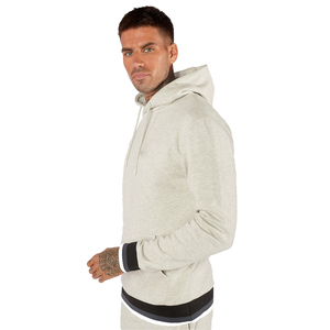 Sudaderas con capucha de algodón extragrandes personalizadas para hombre con estampado de logotipo moderno y detalles de tejido premium para ropa urbana - Product Image 3