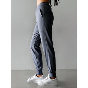 Pantaloni da Jogger elasticizzati a vita alta da donna comodi ed eleganti pantaloni Hip Hop a gamba dritta con elastico in vita - Product Image 3