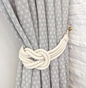 Handmade Cotton Curtain <b>Tieback</b>, Square Knot Drapery <b>Tieback</b>, - Product Image 1