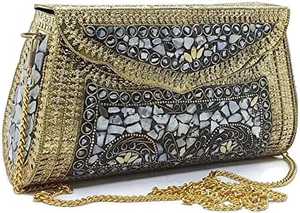 Sac à main personnalisé en nacre pour femmes, fabriqué à la main, hautement poli, à la mode, fabriqué en inde, - Product Image 3