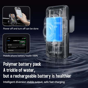 Support de téléphone de voiture à charge rapide sans fil 15W, 360 °   Support de ventilation rotatif, support universel pour smartphone en ABS - Product Image 4