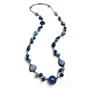 Collar con cuentas de madera y resina ecológico de gran calidad, hecho a mano Vintage cordón de algodón, el último regalo de boda y Navidad para mujer - Product Image 3