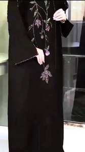 Vêtements musulmans traditionnels élégants et modestes pour femmes, beaux diamants, vêtements de fête de travail, abaya style caftan formel dubaï - Product Image 2