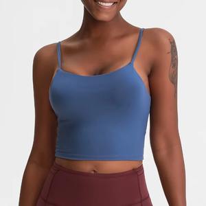 Vente chaude en gros, débardeur court côtelé sans couture respirant à séchage rapide pour femmes, pour la salle de sport et le fitness - Product Image 6