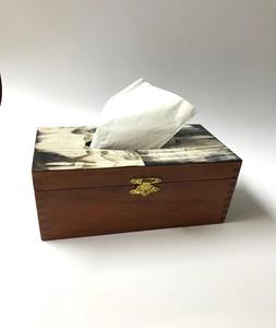 Stylis buffalo horn Napkin <b>Storage</b> Tissue <b>Boxes</b> Durable Wooden Great for Weddings Dining and Home Decor - Product Image 5