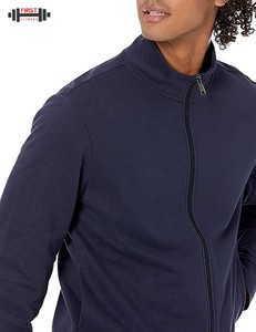 Chaqueta de chándal de invierno de algodón para hombre con logotipo personalizado, diseño atlético con capucha y cremallera, forro polar, conjunto de chándal deportivo de colores personalizados - Product Image 4