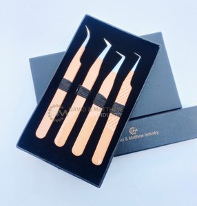 Pince à cils avec logo personnalisé de haute qualité en rose Produit le plus vendu Emballage vide en papier carton avec propre logo - Product Image 6