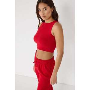 Chemisier court décontracté à col halter avec logo sur le devant - Product Image 3